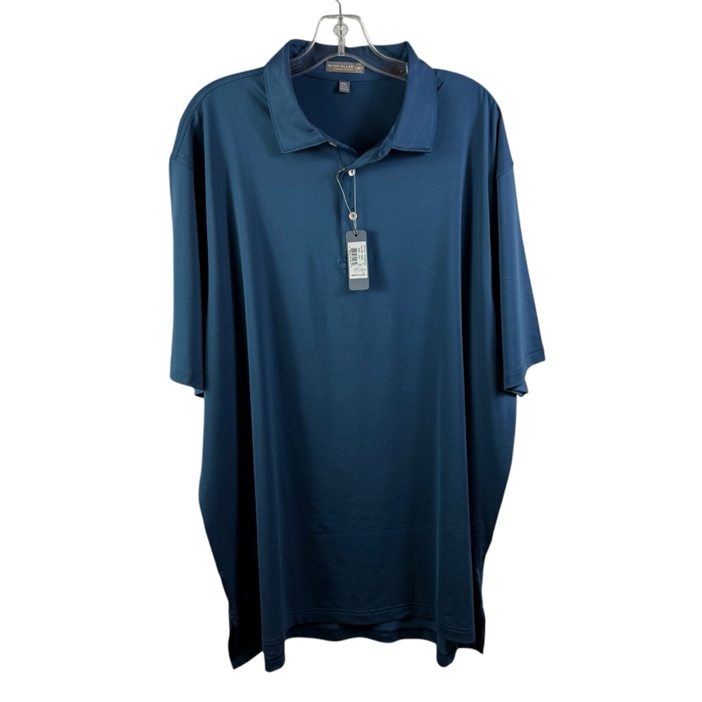 PETER MILLAR - MEN'S SOLID PERFORMANCE POLO W/ SELF COLLAR  NWT